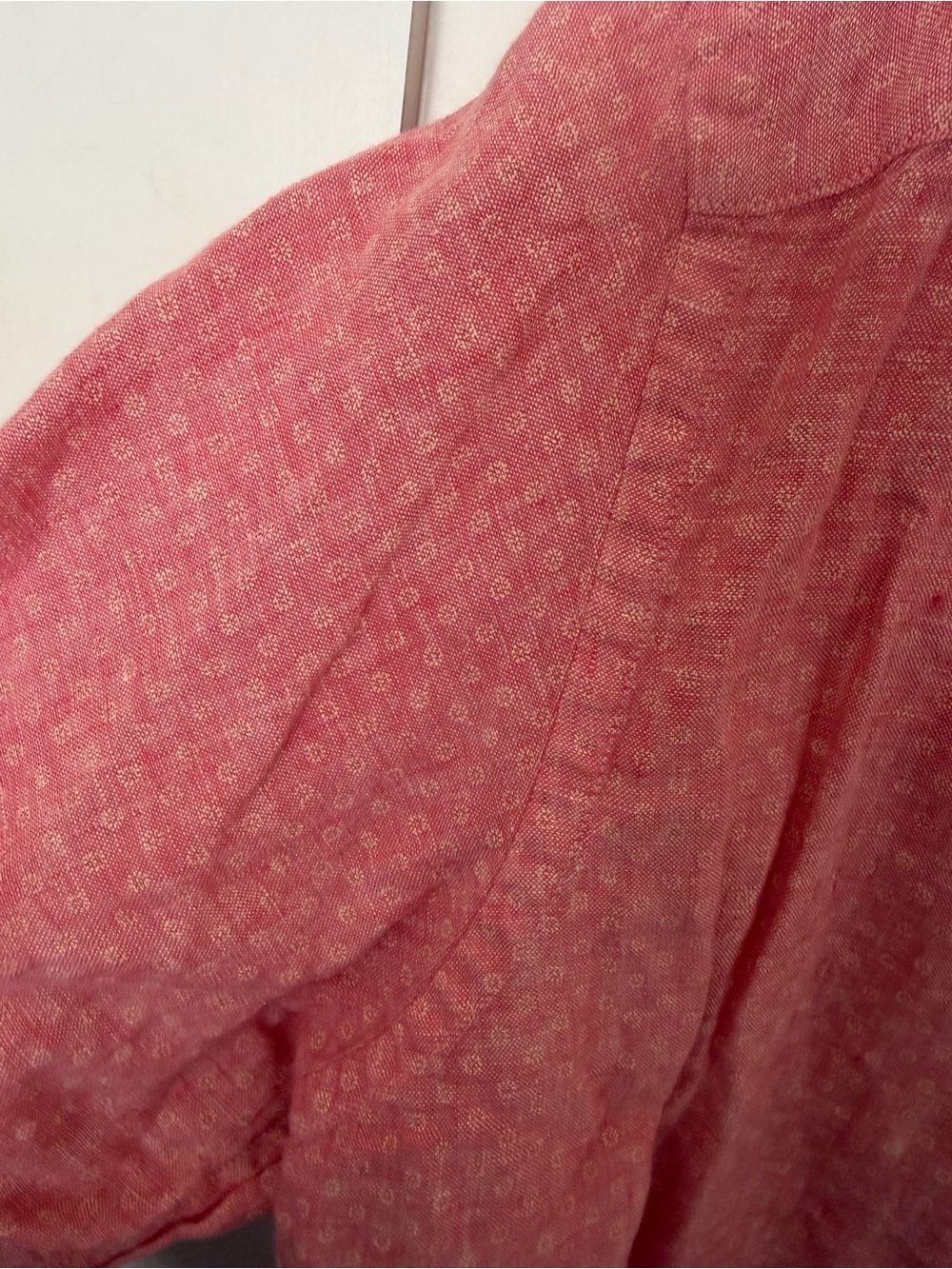 Untuckit Men’s 100% Linen Casual short Sleeve Button Down Shirt Size XXL Red - Picture 3 of 5